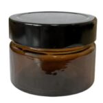 POTE DE VIDRO AMBAR 210ML C/ TAMPA ROSCA - 10 UNIDADES