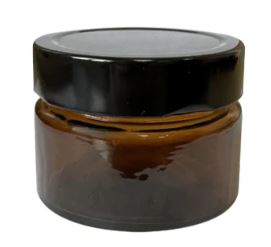 POTE DE VIDRO AMBAR 210ML C/ TAMPA ROSCA - 10 UNIDADES