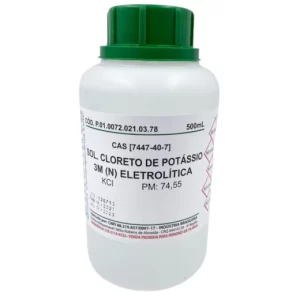 SOLUCAO CLORETO DE POTASSIO 3M ELETROLITICA 500ML DINÂMICA