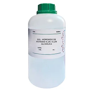 Solução Hidróxido de Potássio 0,1N / 0,1M Alcoólica 1000mL